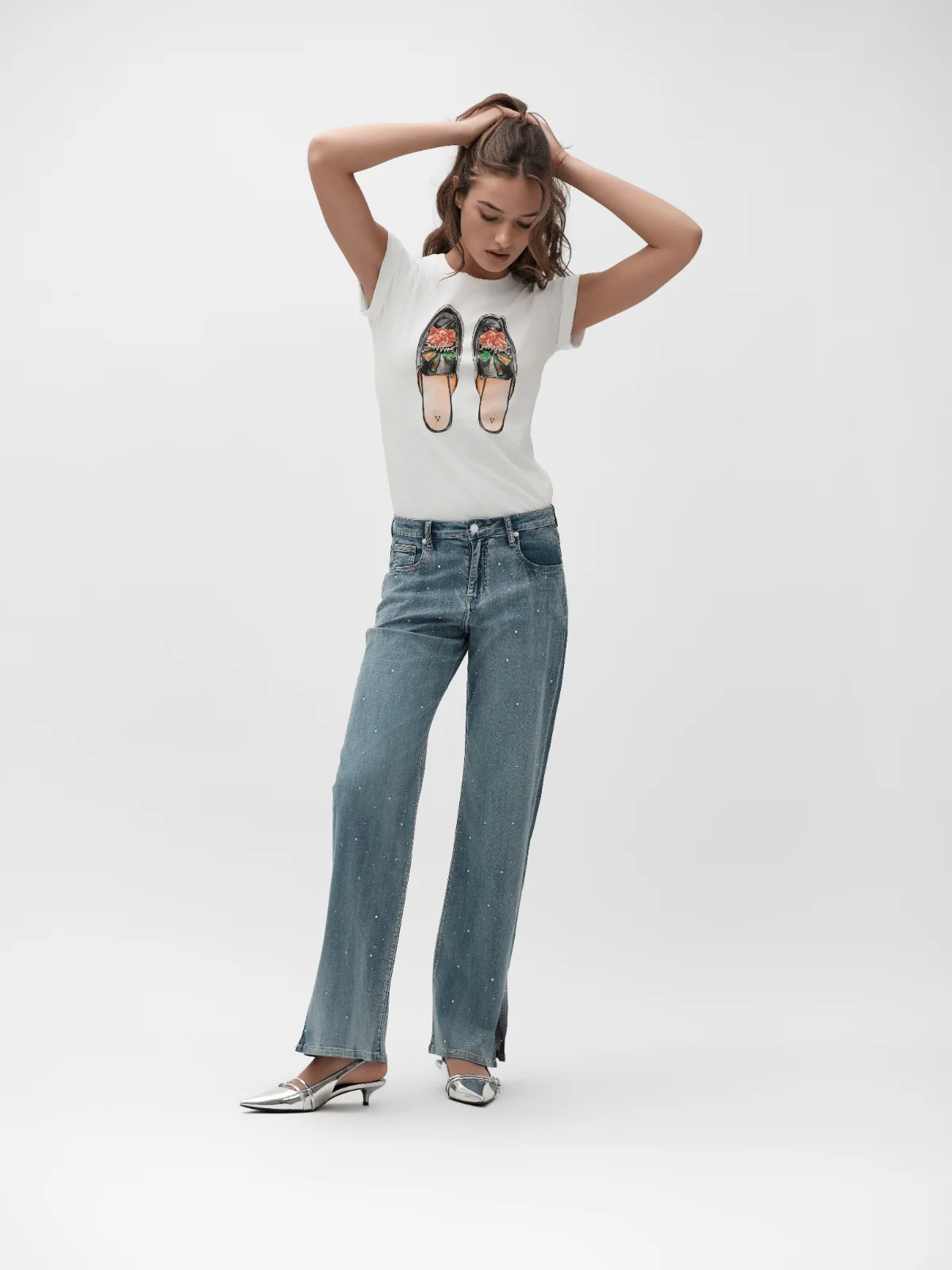 T Shirt stampa mocassini White Wise T Shirt stampa mocassini White Wise