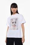 T shirt girocollo stampa gatta Imperial 0