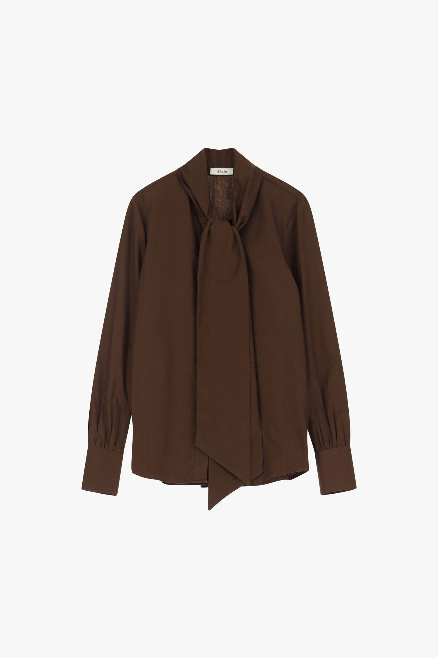 Camicia con fiocco e maniche lunghe Dixie moro Camicia con fiocco e maniche lunghe Dixie moro
