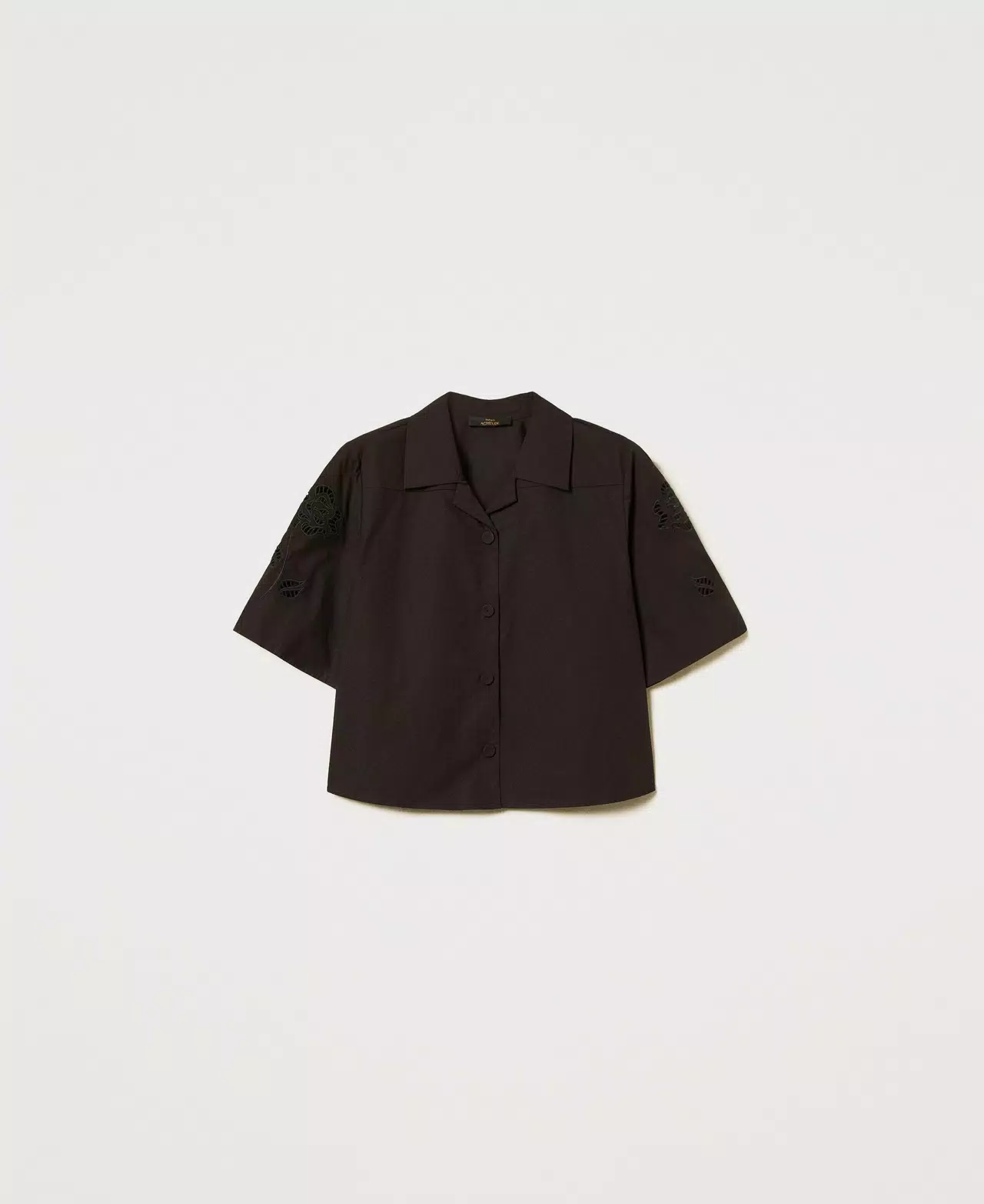 Camicia cropped con ricamo Twinset Actitude1 Camicia cropped con ricamo Twinset Actitude1