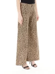 Jeans a gamba larga con stampa animalier Dixie