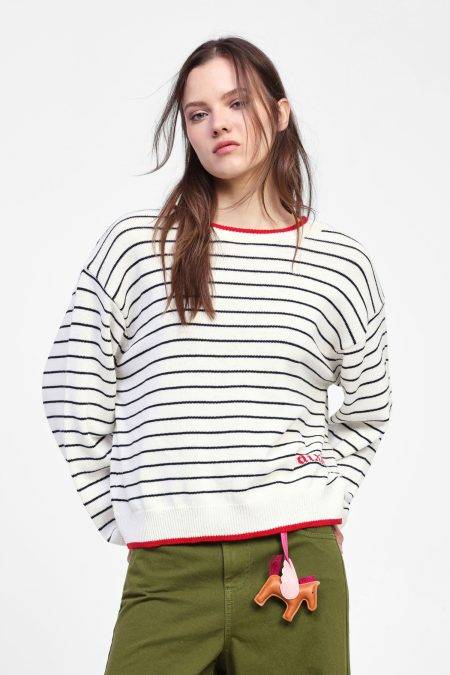 Maglione a righe maniche lunghe Dixie