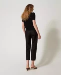 Pantaloni chino con ricamo Twinset Actitude