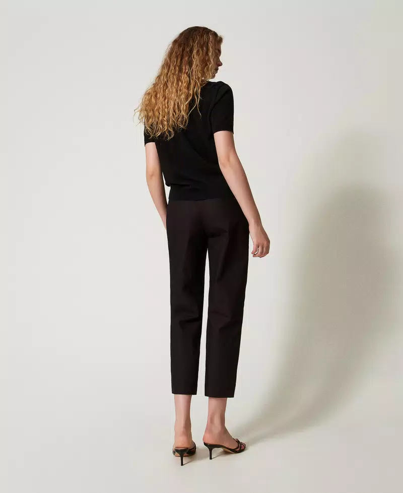 Pantaloni chino con ricamo Twinset Actitude3 Pantaloni chino con ricamo Twinset Actitude3