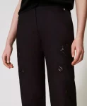 Pantaloni chino con ricamo Twinset Actitude