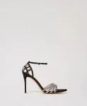 Sandali cage alti con strass Twinset