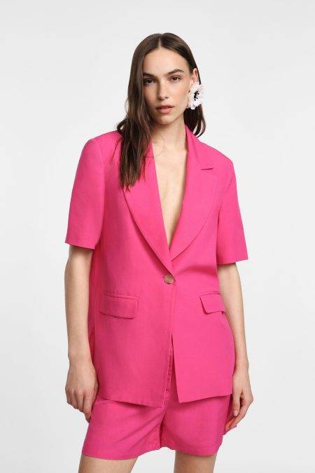 Blazer con maniche corte e bottone Please