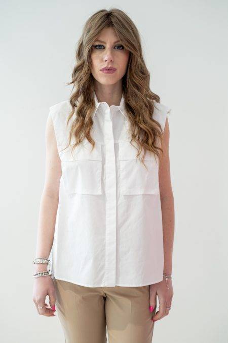Camicia smanicata in cotone Caractére (1)