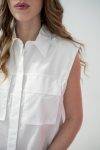 Camicia smanicata in cotone Caractére (1)