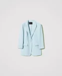 Giacca blazer in crêpe piquet Twinset Actitude