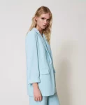 Giacca blazer in crêpe piquet Twinset Actitude