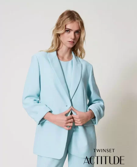 Giacca blazer in crêpe piquet Twinset Actitude
