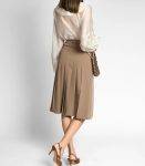 Gonna midi con inserti in pizzo Vicolo11