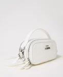 Mini bag a tracolla con logo Twinset Actitude rossa4