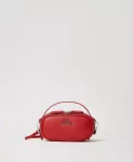 Mini bag a tracolla con logo Twinset Actitude rossa4