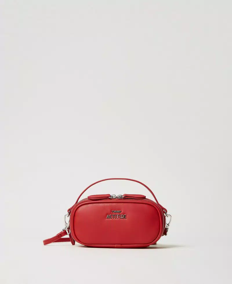 Mini bag a tracolla con logo Twinset Actitude rossa Mini bag a tracolla con logo Twinset Actitude rossa