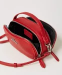 Mini bag a tracolla con logo Twinset Actitude rossa4