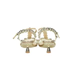 Sandali con tacco e mezze sfere Jeannot platino2