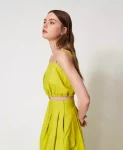 Top in popeline con coulisse Twinset Actitude 1