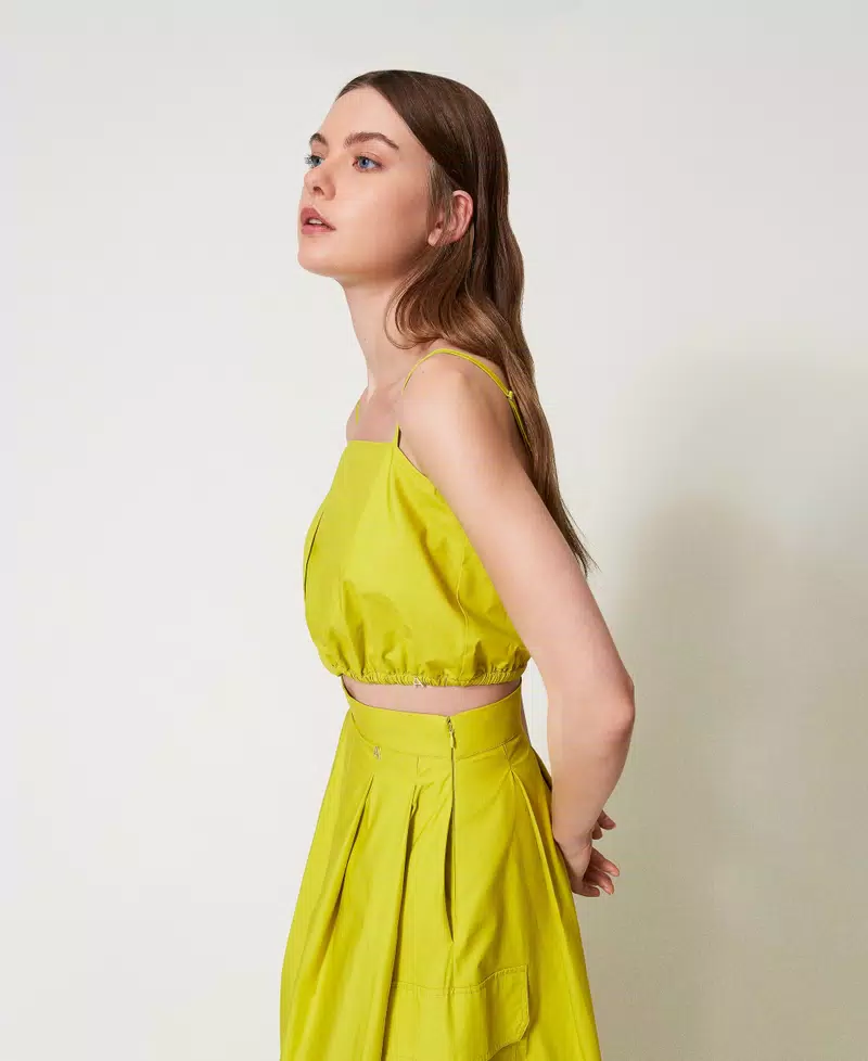 Top in popeline con coulisse Twinset Actitude 2 Top in popeline con coulisse Twinset Actitude 2