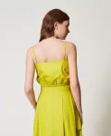Top in popeline con coulisse Twinset Actitude 1