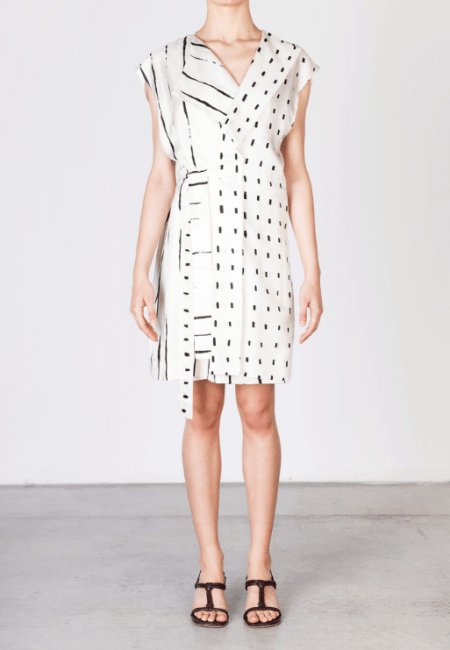 Abito lines & dots silk a port Alysi