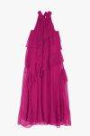 Abito lungo halter con volant Dixie