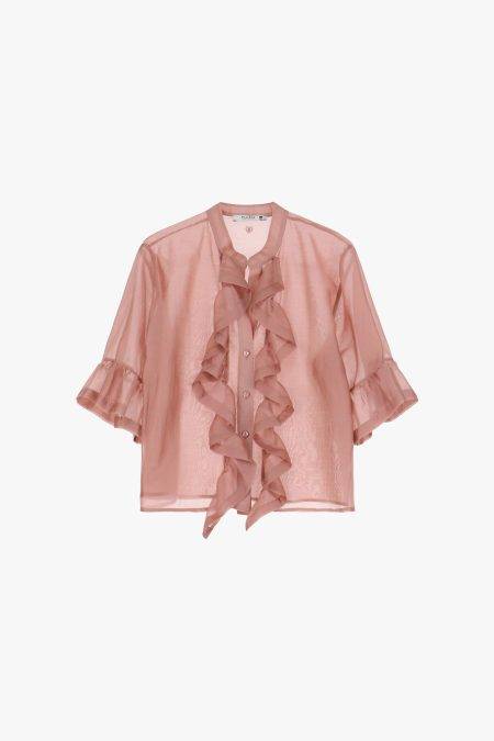 Camicia con rouches e maniche ampie Please