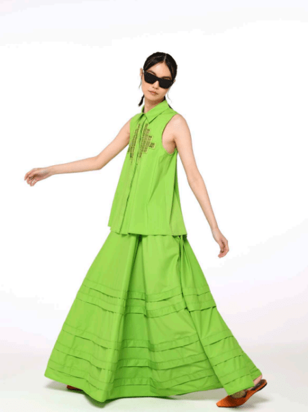 Camicia smanicata con ricamo Milva (1)