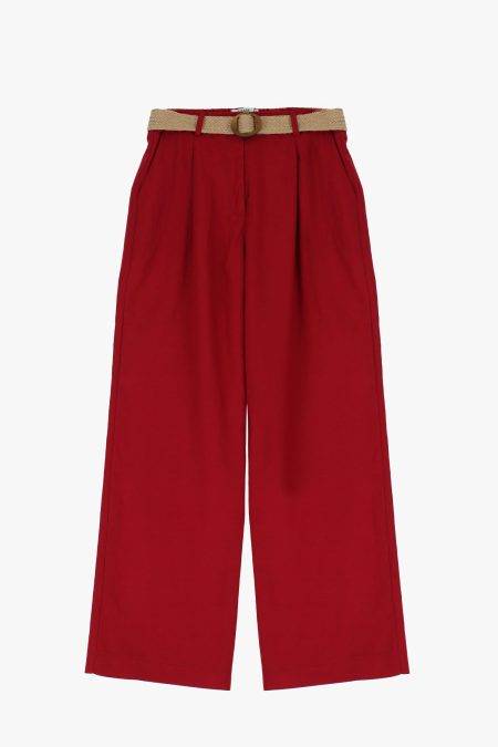 Pantaloni ampi con cintura Please