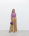 Pantaloni in popeline con pinces Jijil