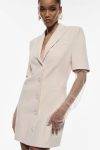Vestito corto abbottonato con revers e guanti in tulle Imperial 0