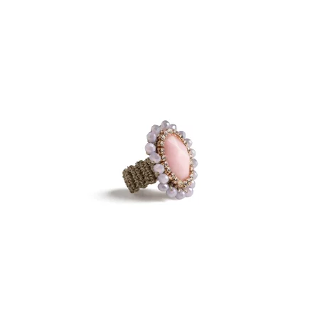 Anello macrame con microcristalli Mya Accessories 1