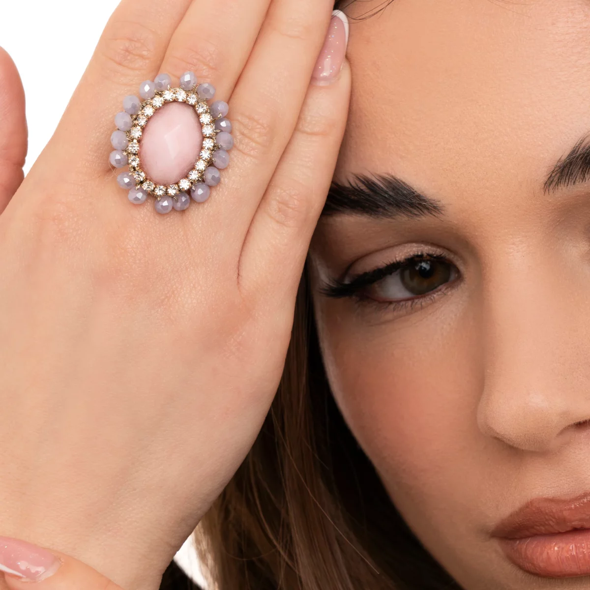 Anello macrame con microcristalli Mya Accessories 2 Anello macrame con microcristalli Mya Accessories 2