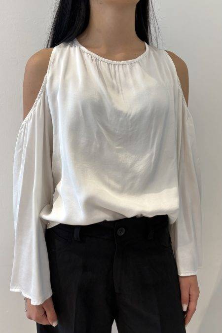 Blusa donna cut out spalle Angela Davis (1)