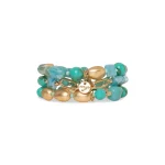 Bracciale elastico 3 linee con pepite Mya Accessories