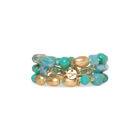 Bracciale elastico 3 linee con pepite Mya Accessories