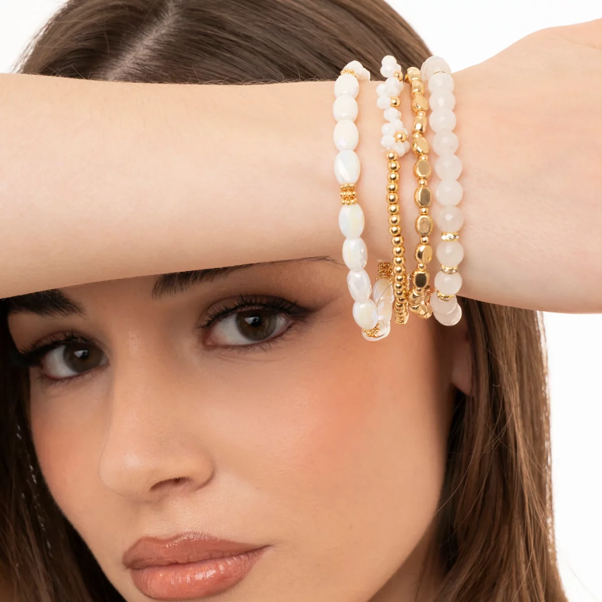 Bracciale elastico 4 linee con pietre Mya Accessories 1 Bracciale elastico 4 linee con pietre Mya Accessories 1
