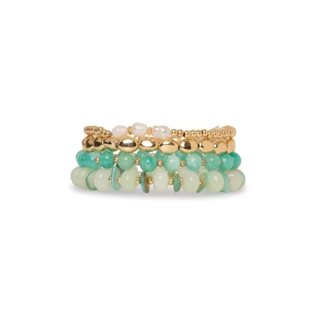 Bracciale elastico 4 linee con pietre Mya Accessories