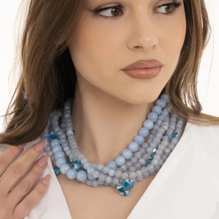 Collana multifili in acrilico e vetro Mya Accessories 4