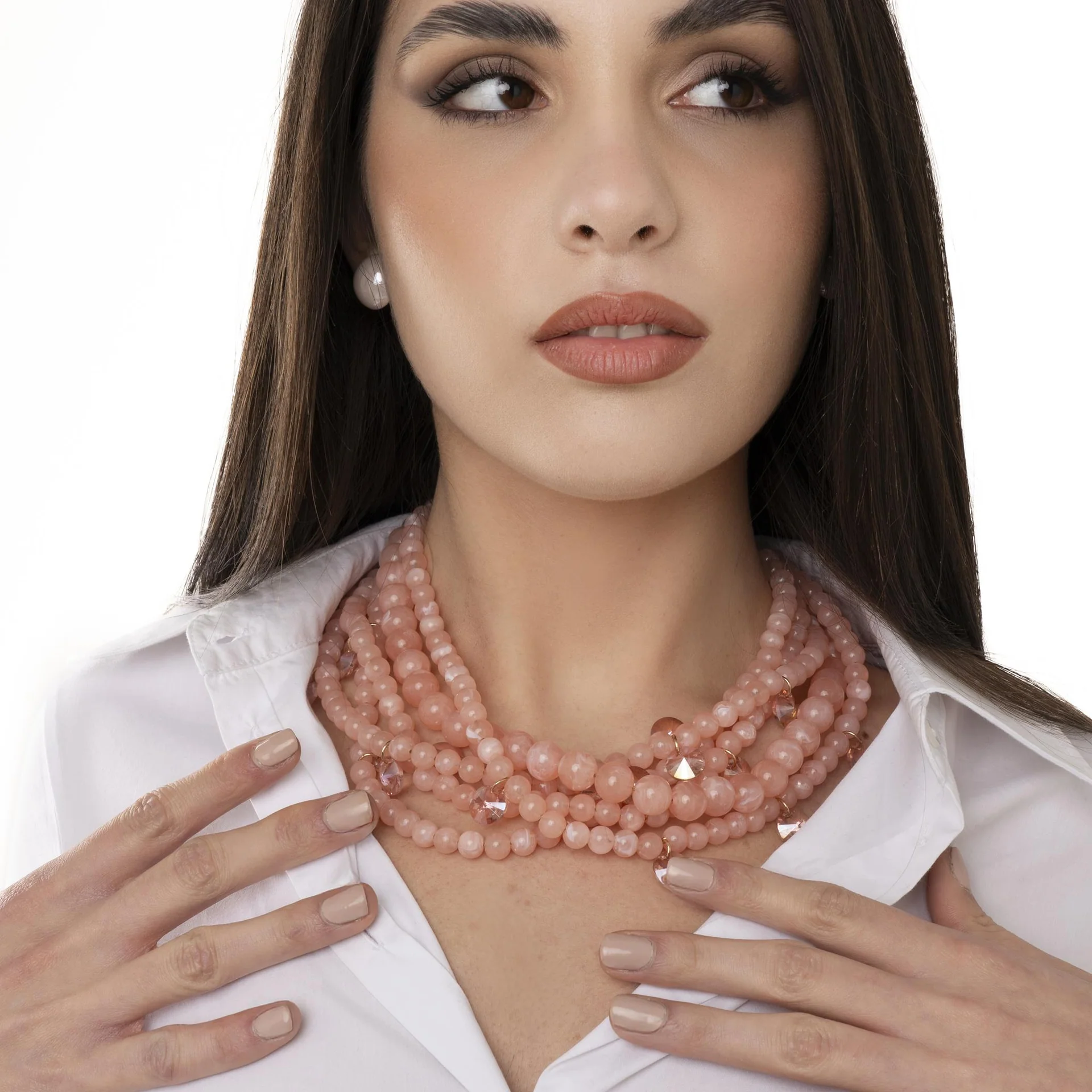 Collana multifili in acrilico e vetro Mya Accessories Collana multifili in acrilico e vetro Mya Accessories