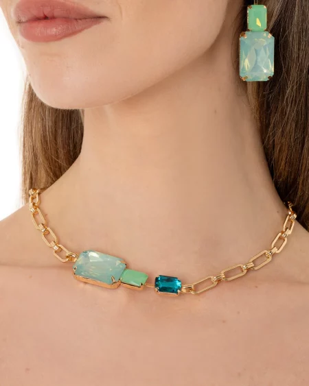 Girocollo metallo con inserti in vetro Mya Accessories 1