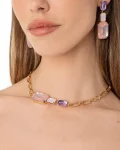 Girocollo metallo con inserti in vetro Mya Accessories 1