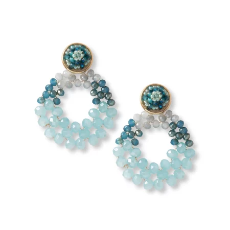 Orecchini in ottone con cristalli Mya Accessories