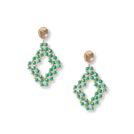 Orecchini in ottone con microcristalli Mya Accessories 1