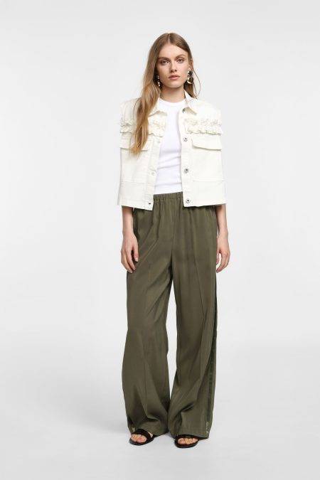 Pantaloni a gamba larga tinta unita Please