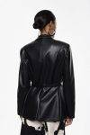 Blazer in ecopelle con cinta Imperial