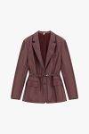 Blazer in ecopelle con cinta Imperial