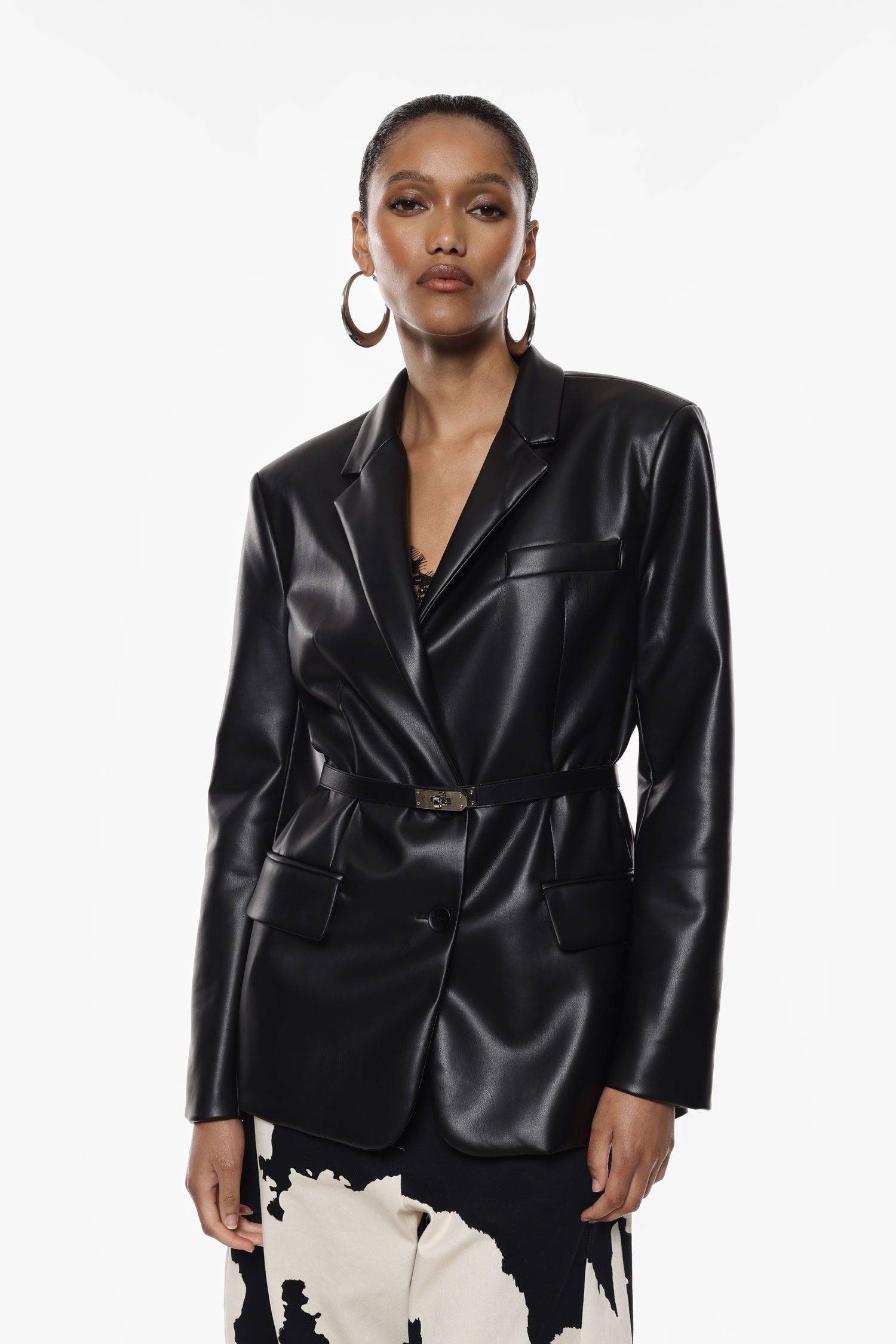 Blazer in ecopelle con cinta Imperial Blazer in ecopelle con cinta Imperial