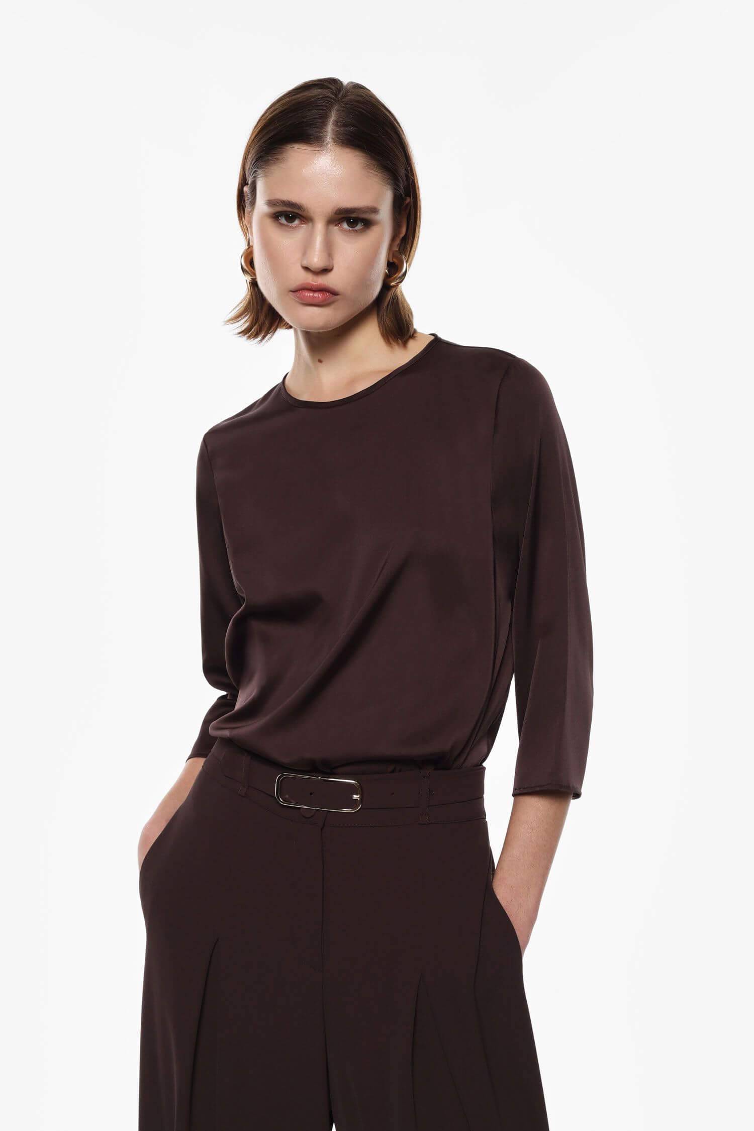 Blusa scollo rotondo maniche Imperial 0 Blusa scollo rotondo maniche Imperial 0